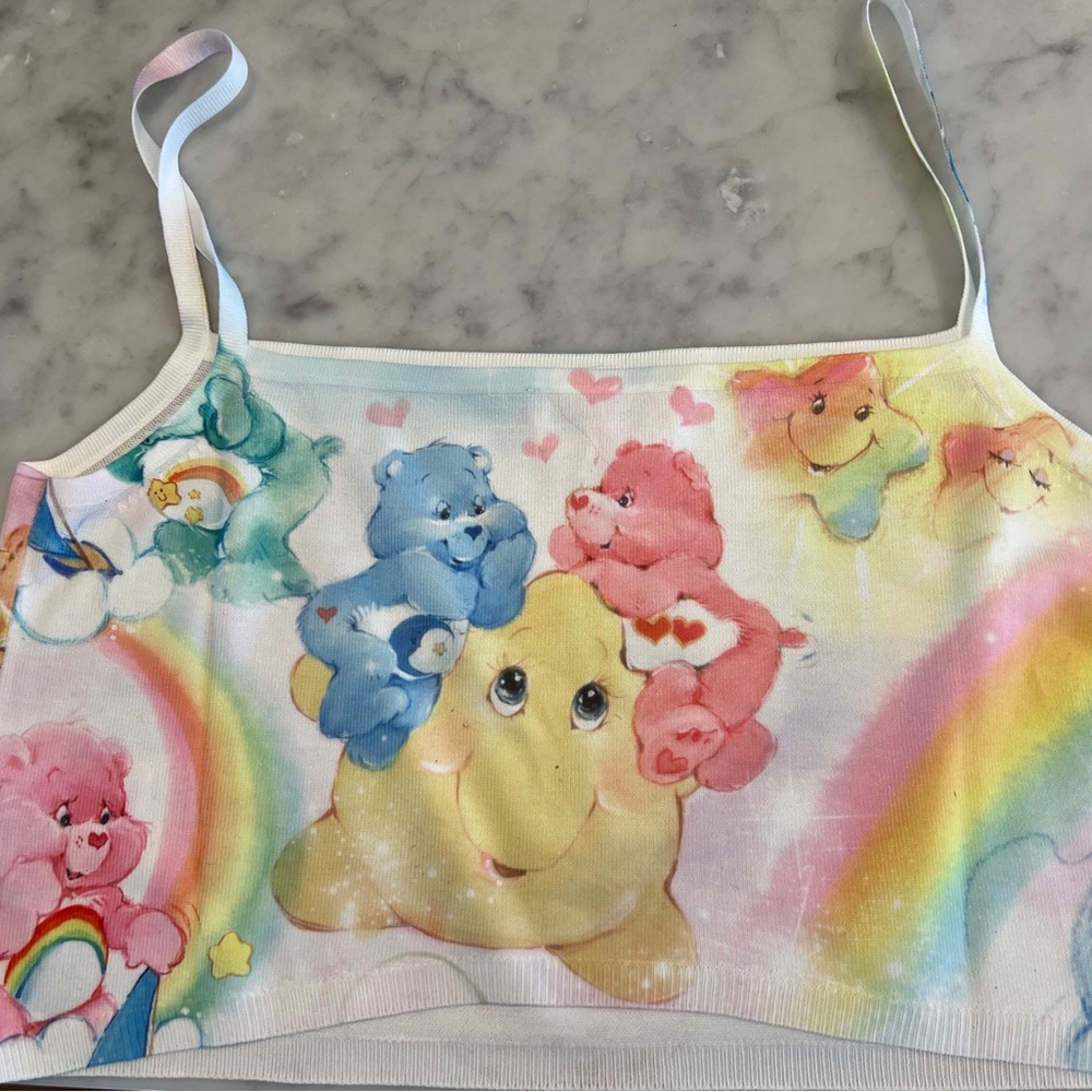 Dolls Kill Pastel Rainbow Crop Top - Picture 2 of 3